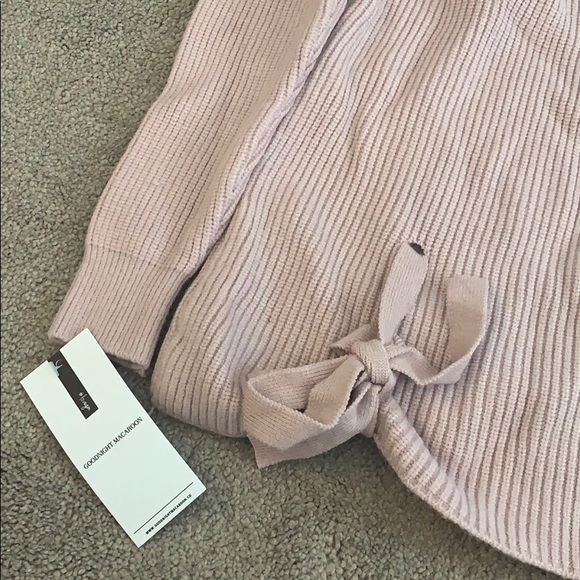 Goodnight Macaroon Marie Side Tie V Neck Sweater - Picture 3 of 5